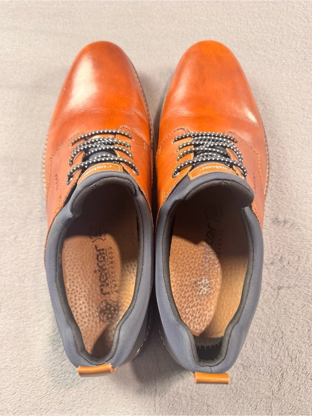 Rieker Men's Dustin Brown Leather Slip-Ons